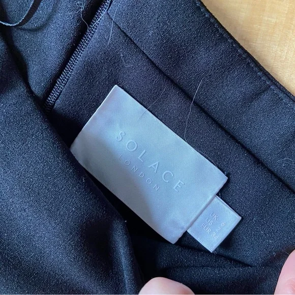 Solace London Black One Shoulder Cut Out Chic Midi Dress - Picture 6 of 11